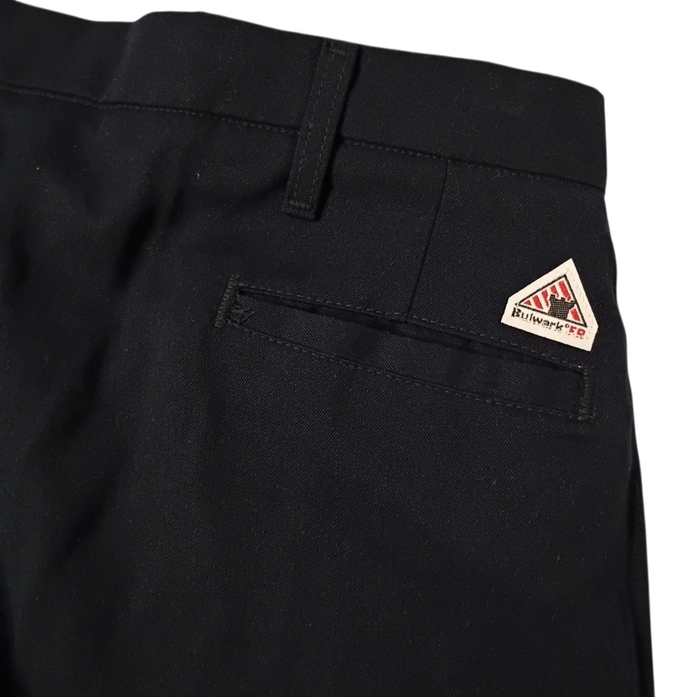 NEW Bulwark FR Pants Mens 50 x 30 Blue Flame Resistant Flat‎ Front PMW2NV1